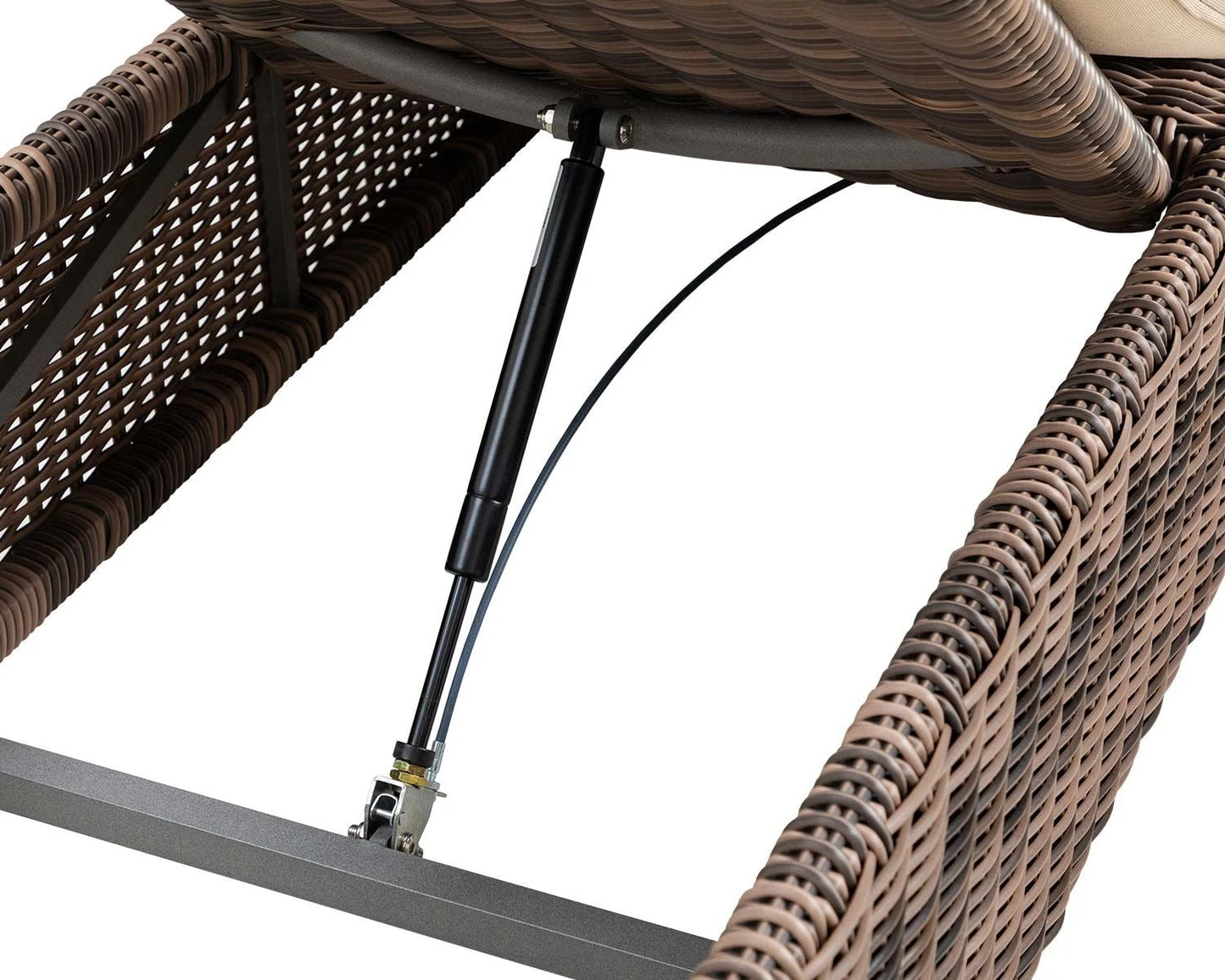 Miami Sunlounger x 2 + Small Square Side Table x 1 in Truffle