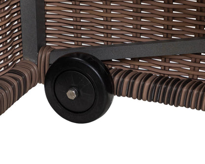 Miami Sunlounger x 2 + Small Square Side Table x 1 in Truffle