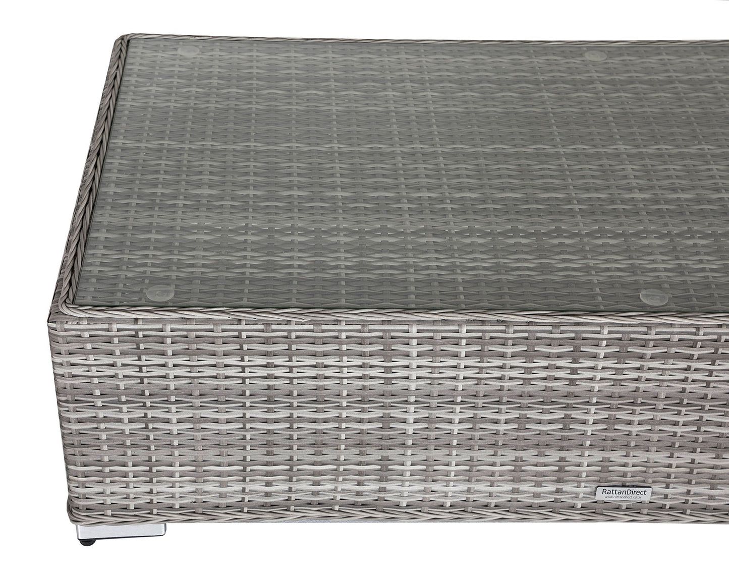 Monaco Rattan Garden Lefthand Corner Sofa Set in Grey
