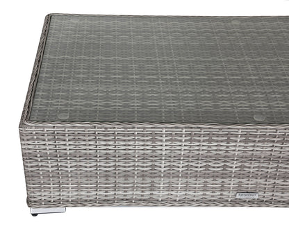 Monaco Rattan Garden Lefthand Corner Sofa Set in Grey