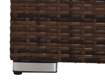 Monaco Rattan Garden Righthand Corner Sofa Set in Chocolate and Cream
