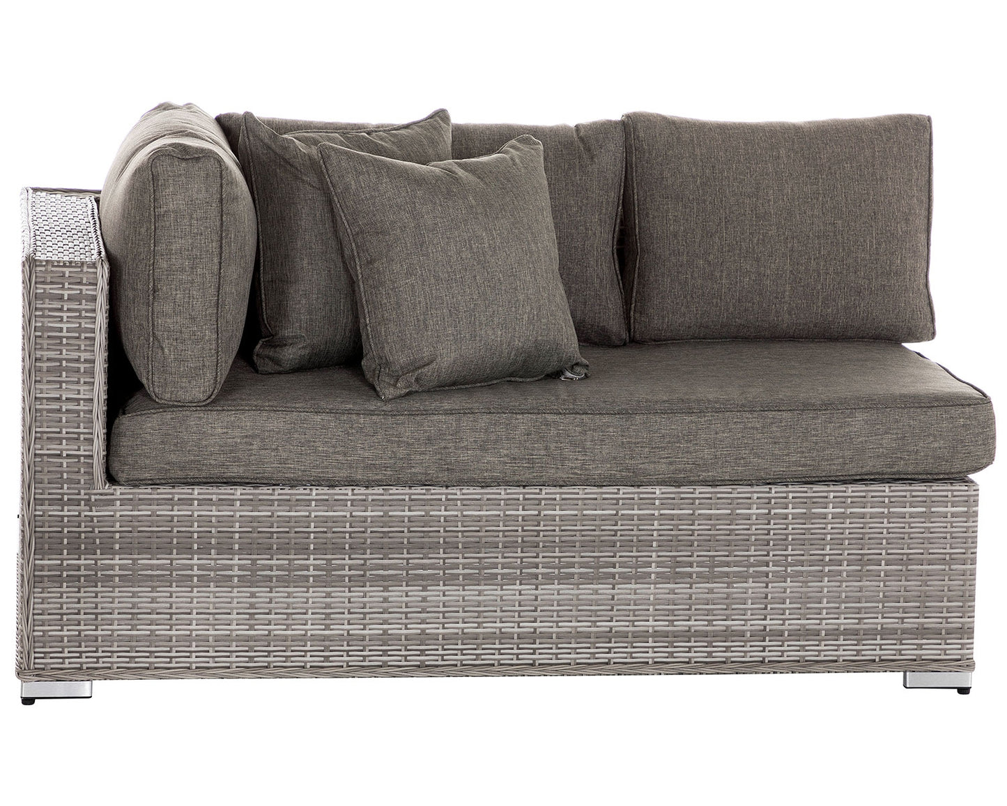 Monaco Rattan Garden Righthand Corner Sofa Set in Grey