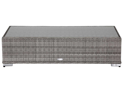 Monaco Rattan Garden Righthand Corner Sofa Set in Grey