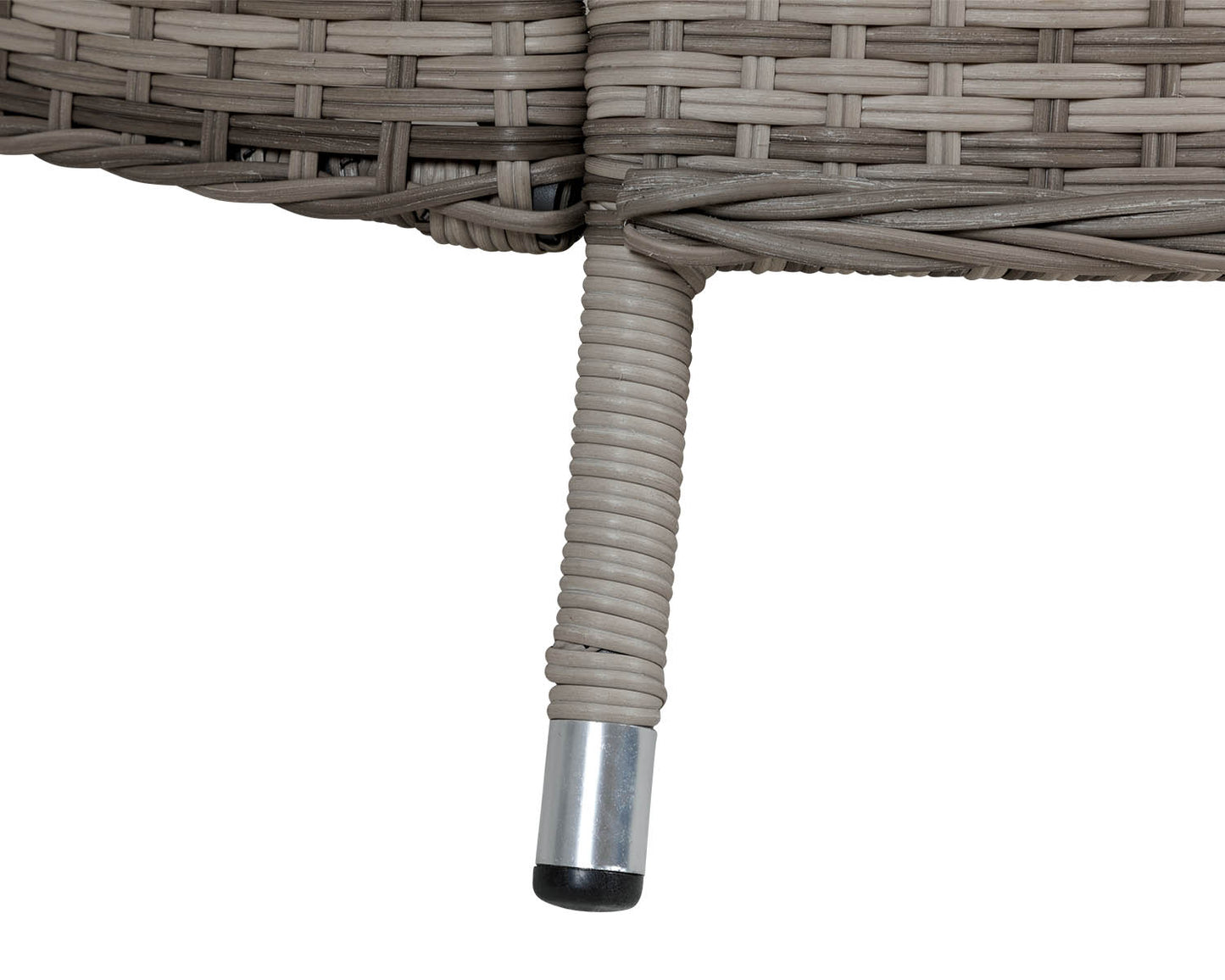 Marseille 6 Rattan Garden Dining Chairs and Large Round Table with Lazy Susan in Grey