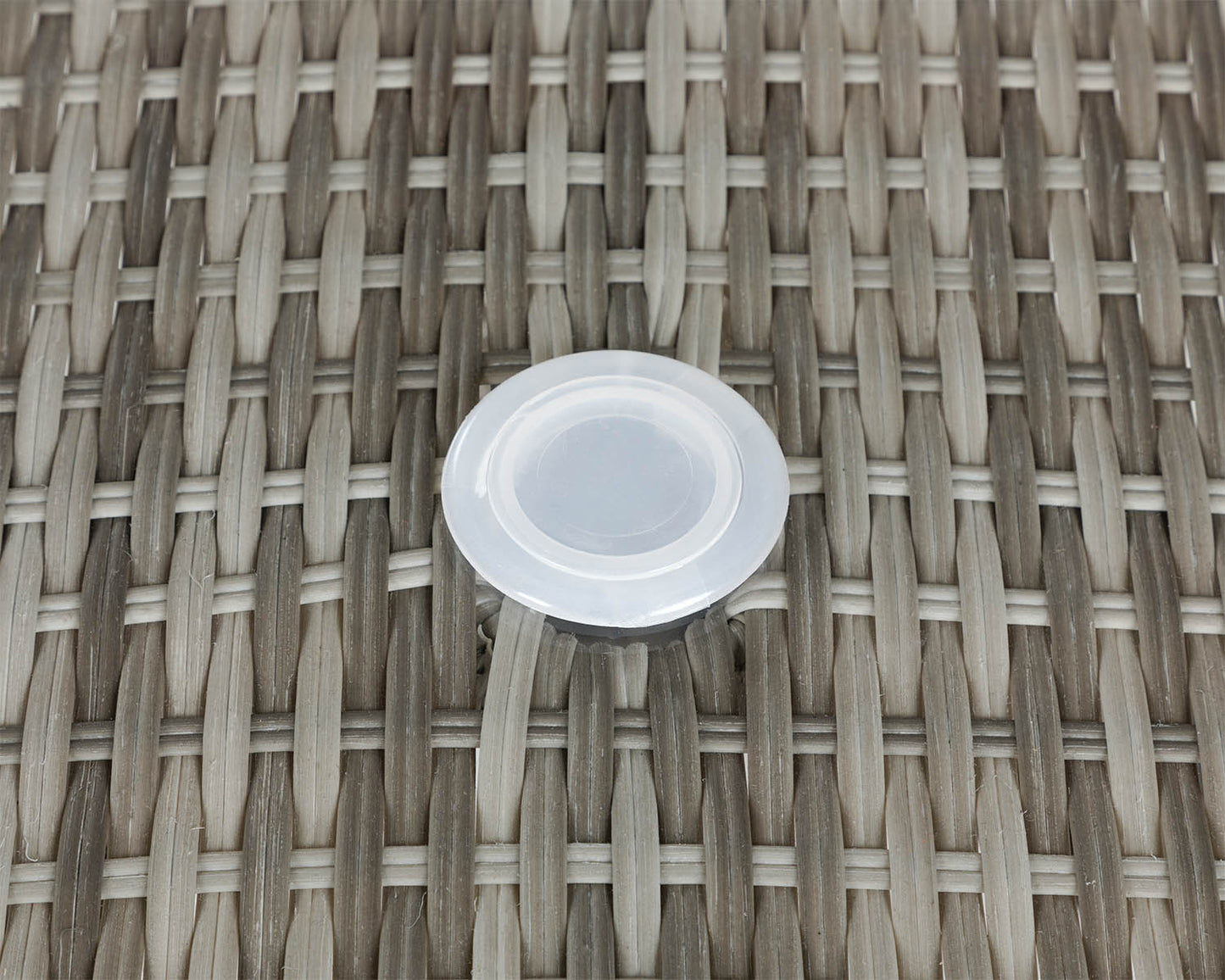 Marseille 4 Rattan Garden Dining Chairs and Small Round Table in Grey