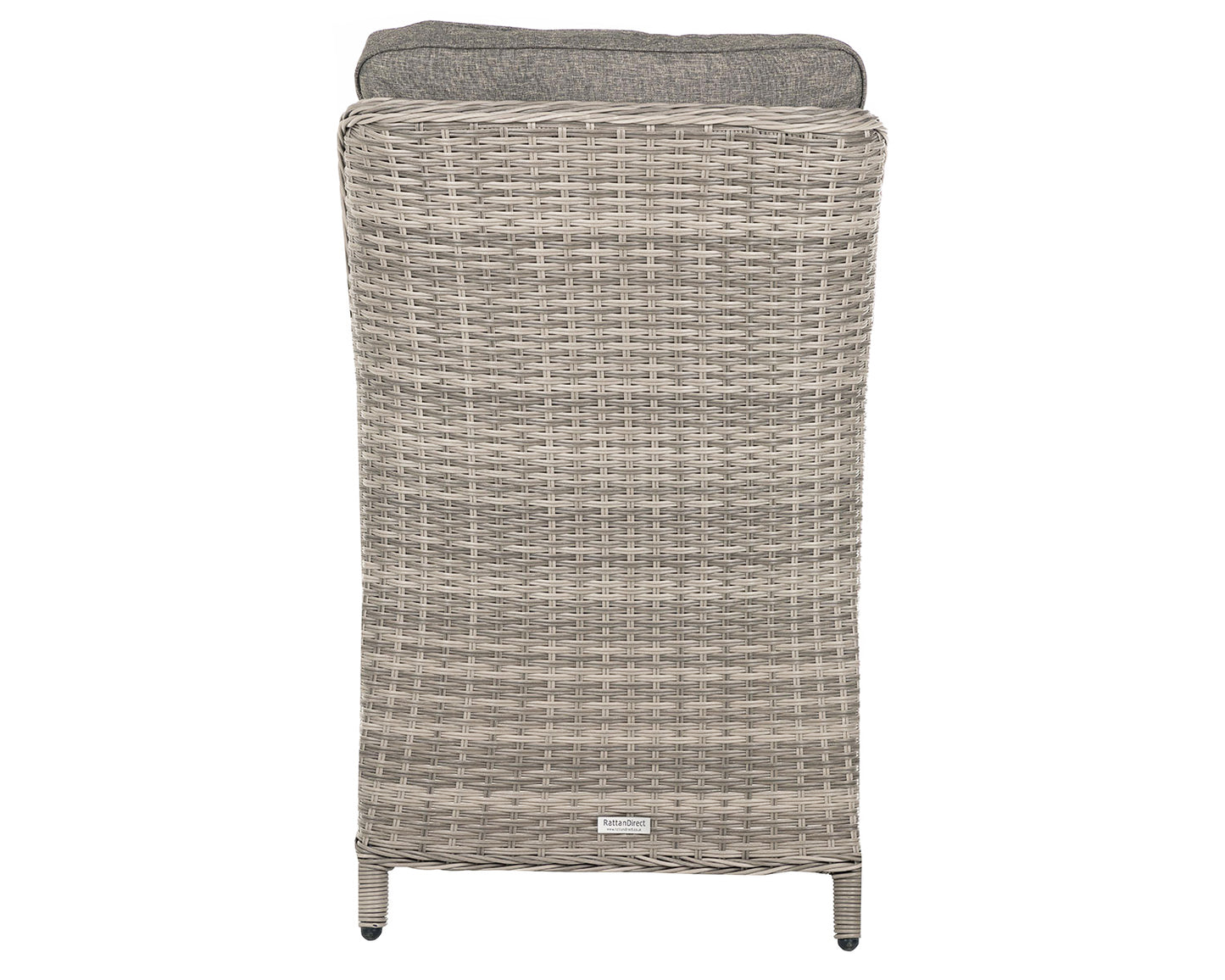 Riviera 4 Rattan Garden Dining Chairs and Large Round Table Set in Grey