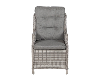 Riviera 4 Dining Chairs and Rectangular Dining Table in Grey