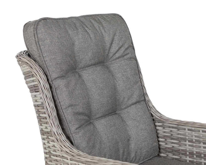 Riviera 4 Dining Chairs and Rectangular Dining Table in Grey