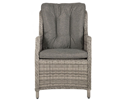 Riviera 2 Dining Chairs and Square Dining Table in Grey