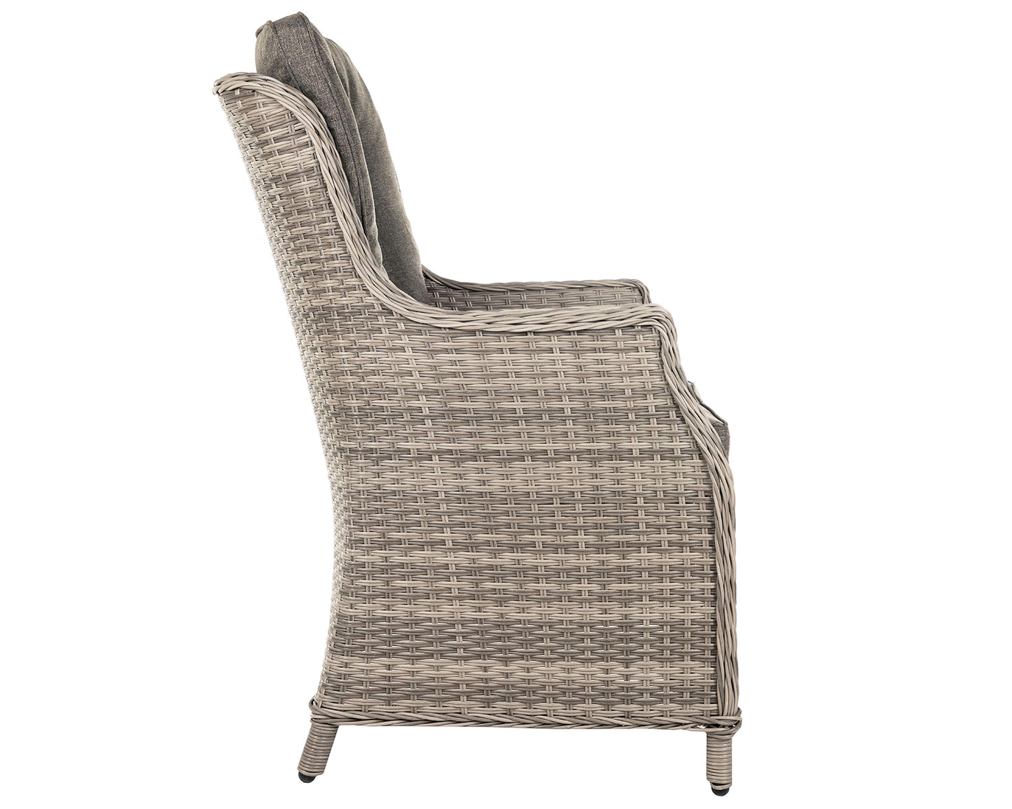 Riviera 2 Dining Chairs and Square Dining Table in Grey