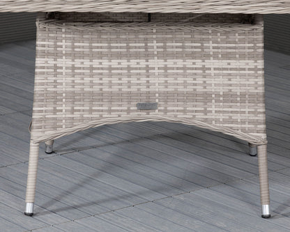 Riviera 4 Dining Chairs and Square Dining Table in Grey