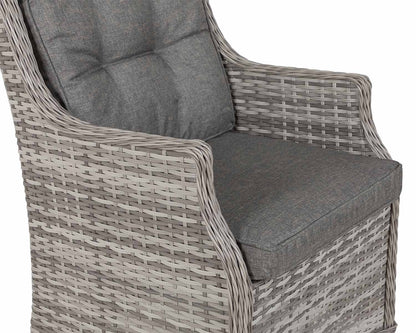 Riviera 4 Dining Chairs and Small Rectangular Dining Table in Grey
