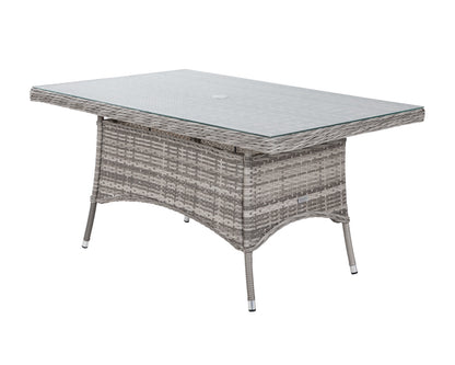 Riviera 4 Dining Chairs and Small Rectangular Dining Table in Grey