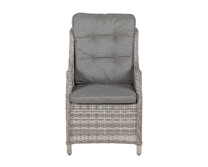 Riviera 6 Dining Chairs and Small Rectangular Dining Table in Grey