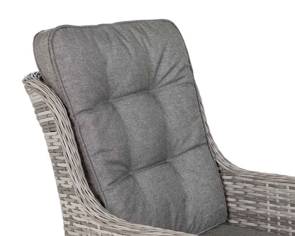 Riviera 6 Dining Chairs and Small Rectangular Dining Table in Grey