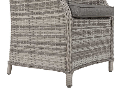 Riviera 6 Dining Chairs and Small Rectangular Dining Table in Grey