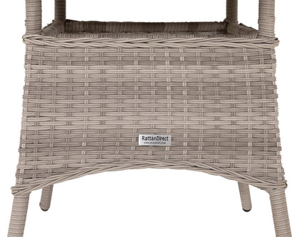 Roma 2  Stackable Chairs and Small Round Dining Table in Grey