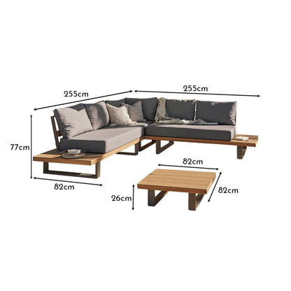 Shiva Grey Garden Corner Sofa Set - Laura James