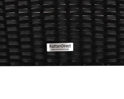 Ascot Rattan Garden Armchair in Black and Vanilla