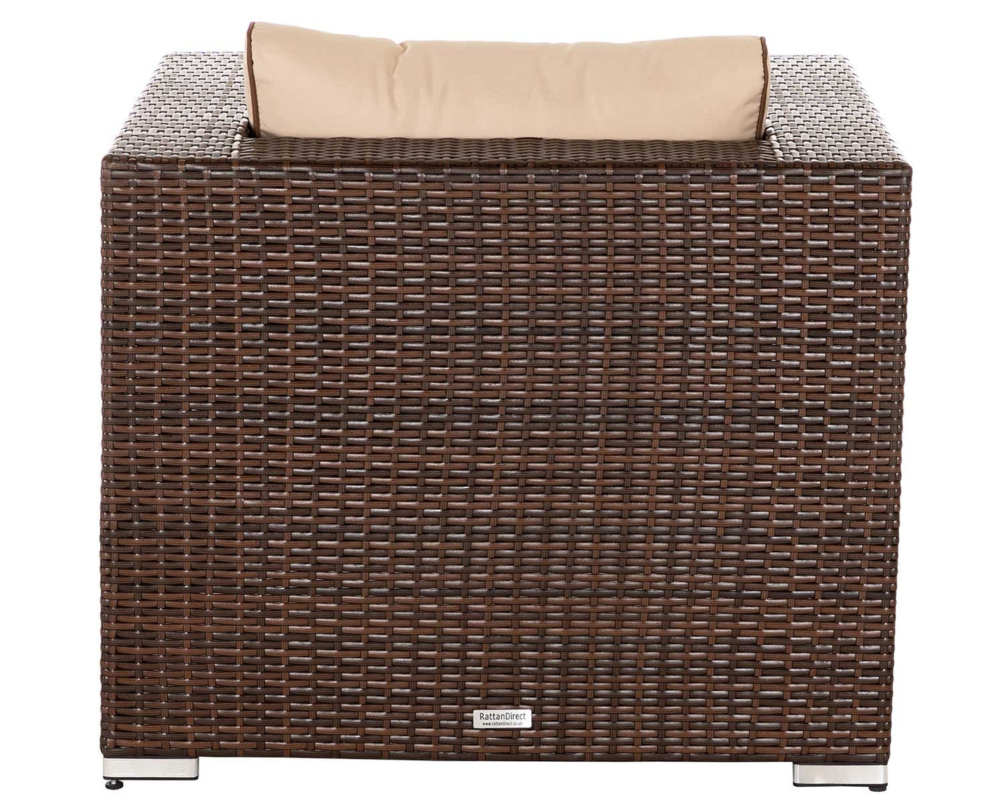 Ascot Rattan Garden Armchair in Chocolate Mix and Coffee Cream