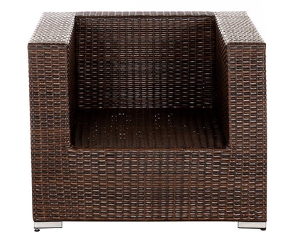 Ascot Rattan Garden Armchair in Chocolate Mix and Coffee Cream