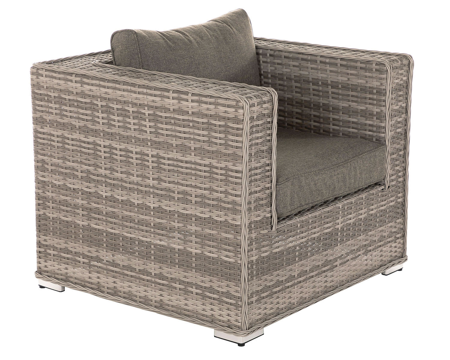 Ascot Rattan Garden Armchair in Grey