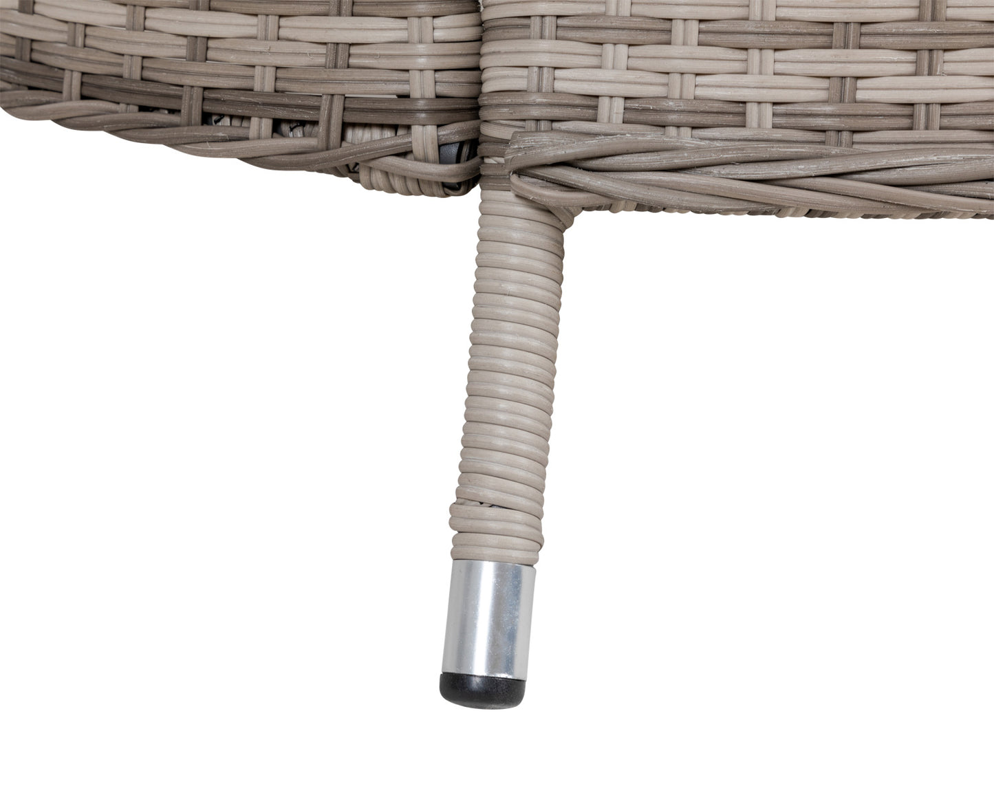 Cambridge 6 Rattan Chairs and Large Round Dining Table Set in Grey