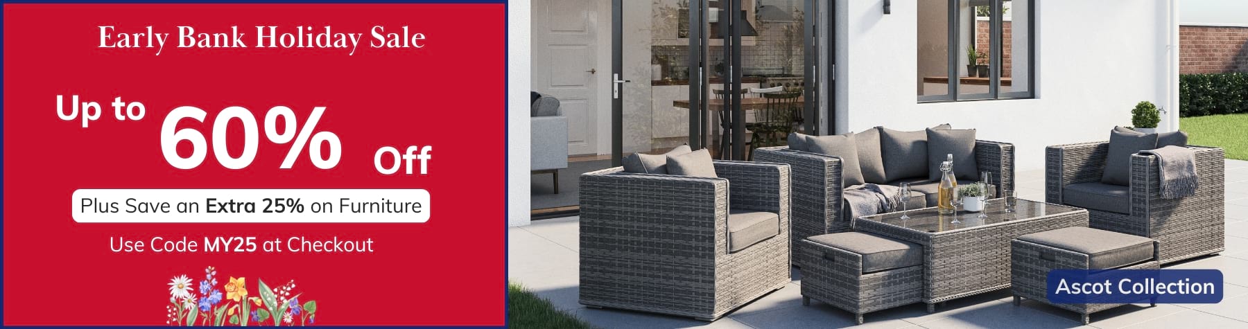 Early Bank Holiday Sale |Up to 60% off 