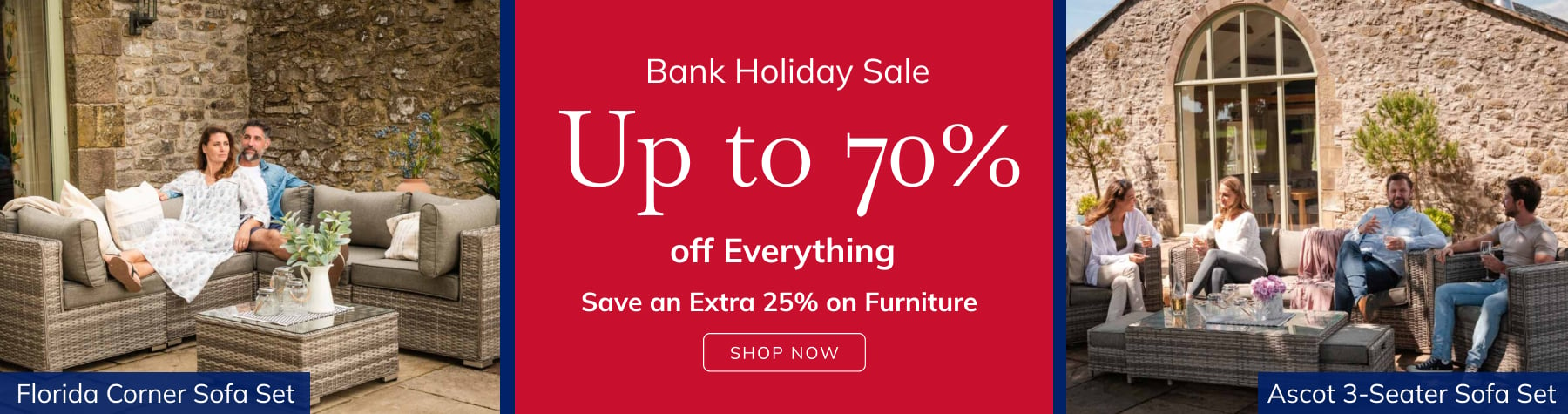 Bank Holiday Sale Up to 70% off Everything