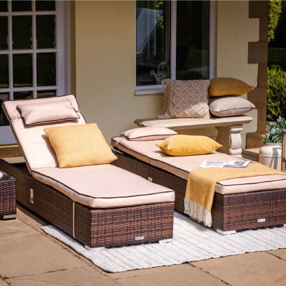 Rattan Sun Loungers