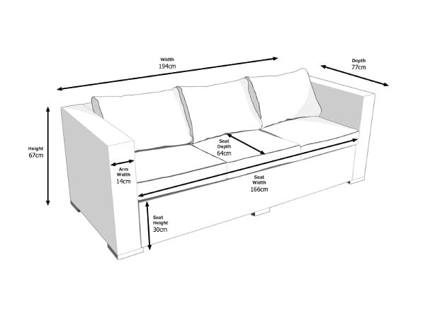 12+ 3 Seater Sofa Size In Feet Gif