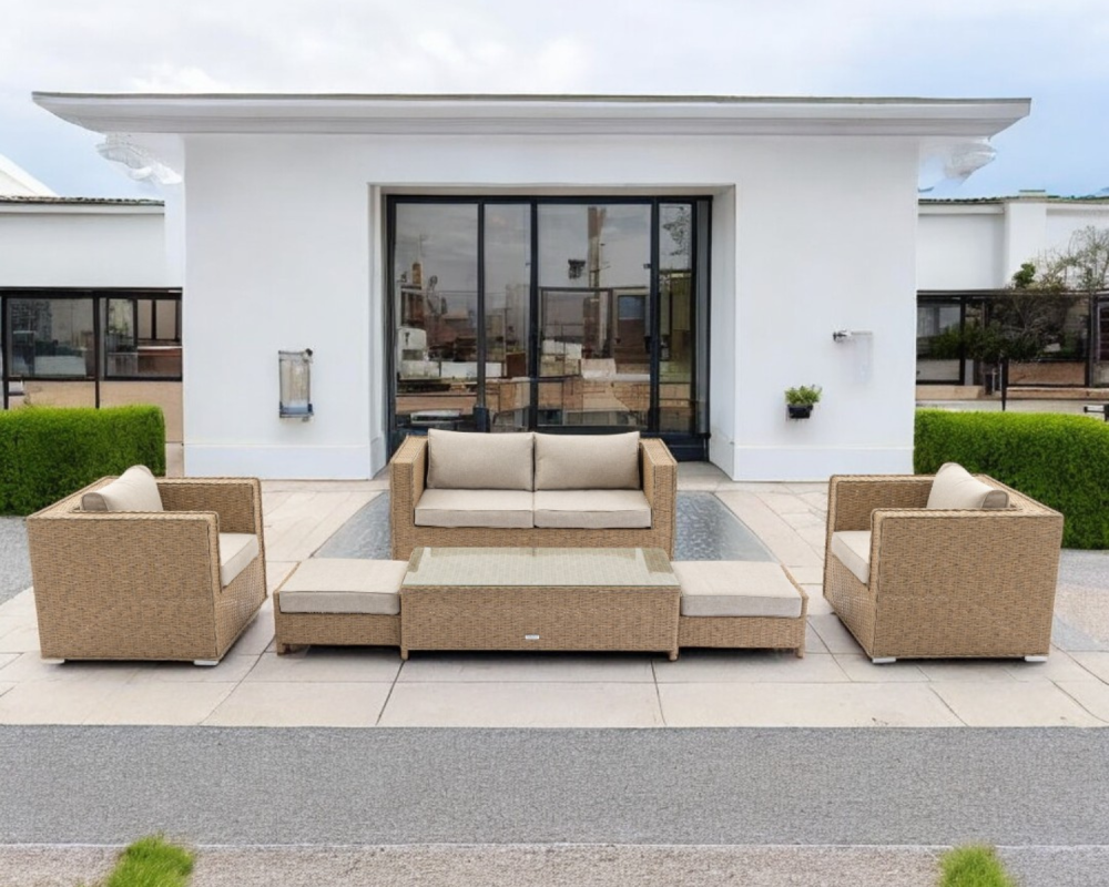 Ascot 2 seater rattan sofa set outlet