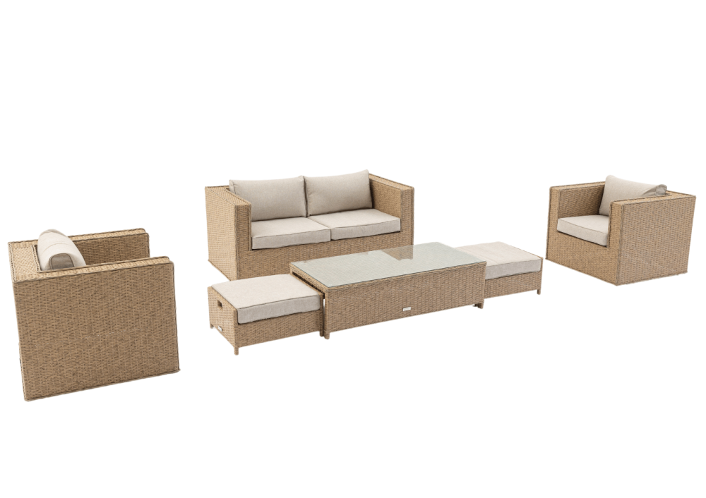 Ascot rattan sofa set clearance