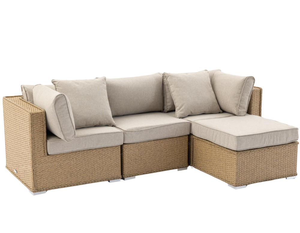 4 piece rattan sofa set with cushions store