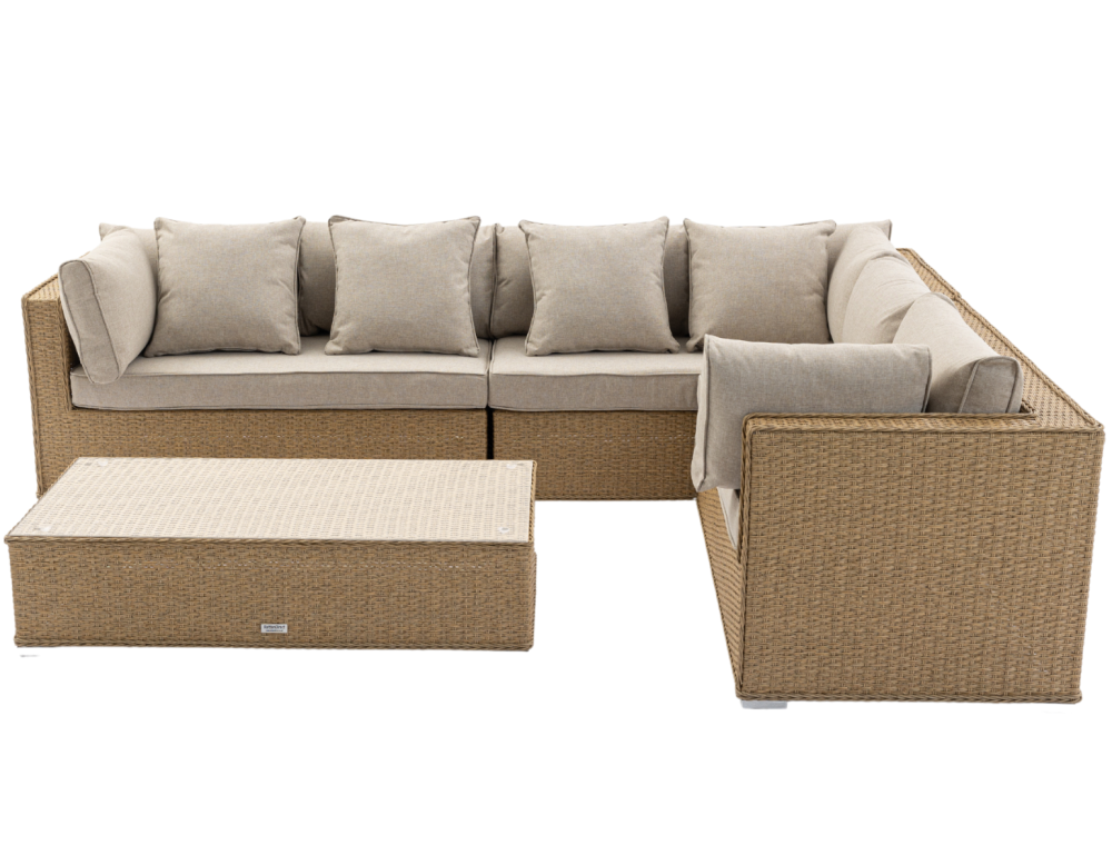Rattan left hand corner sofa outlet