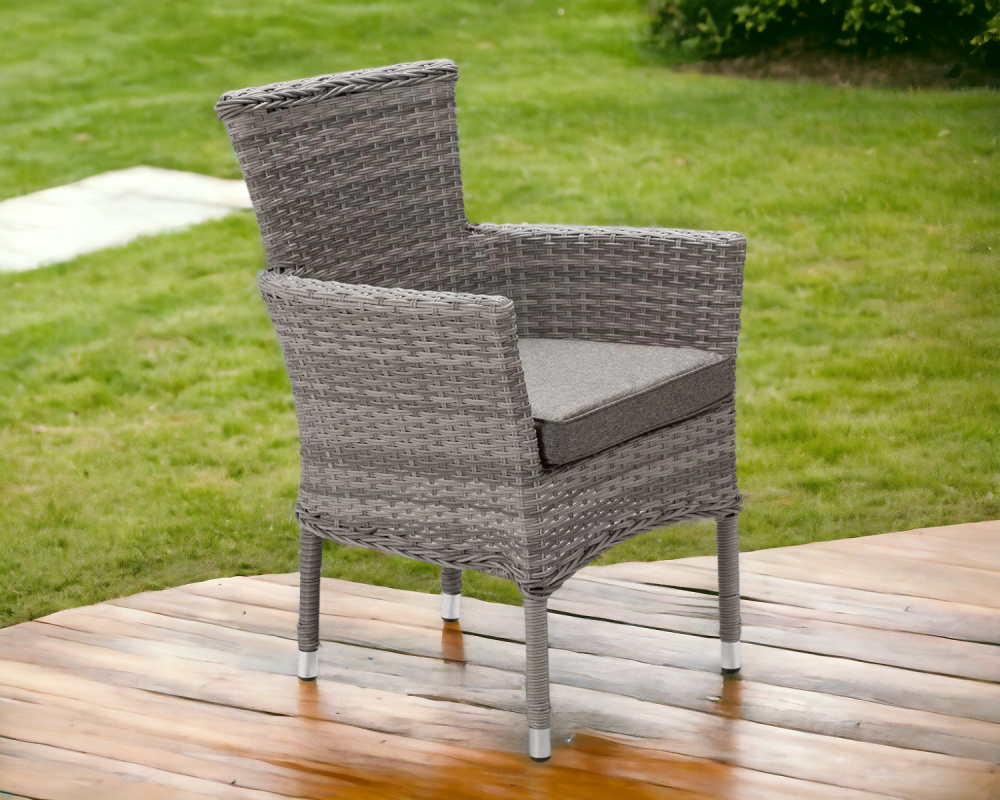 Cambridge Stackable Chair in Grey Rattan Direct