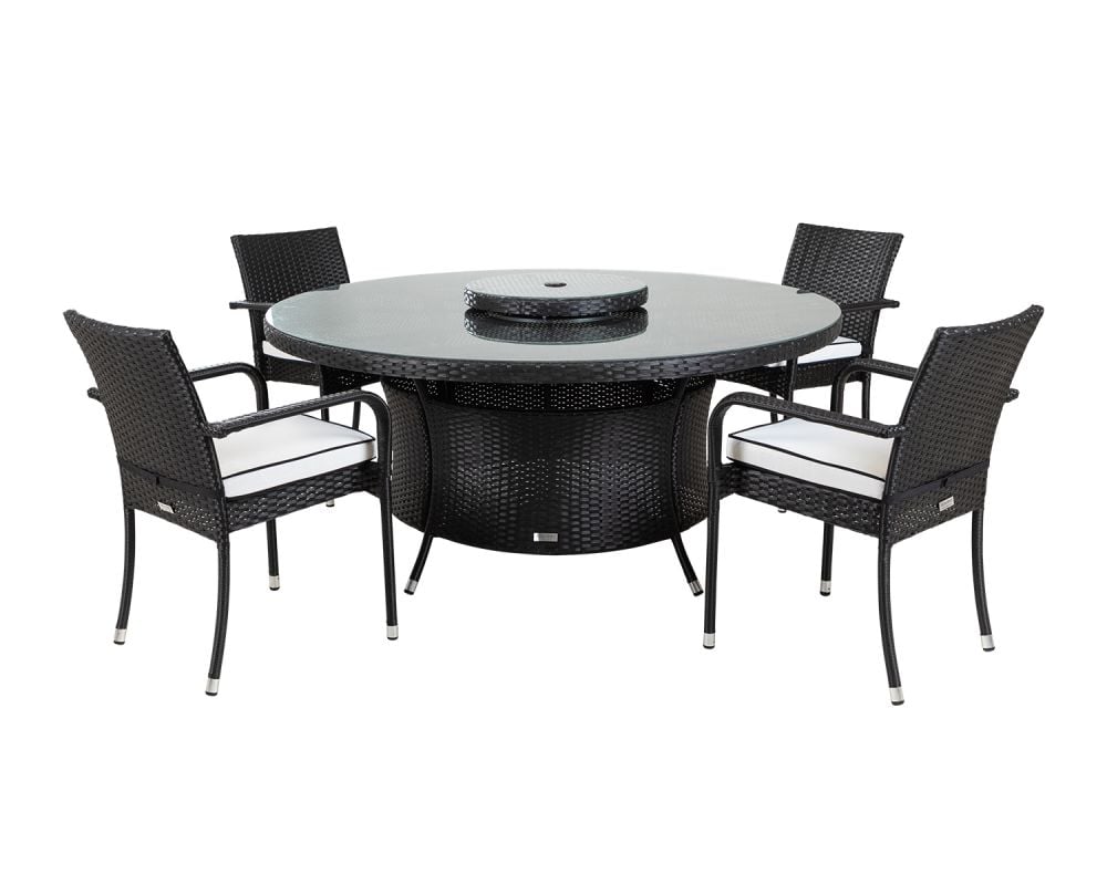 Small round black outdoor table deals