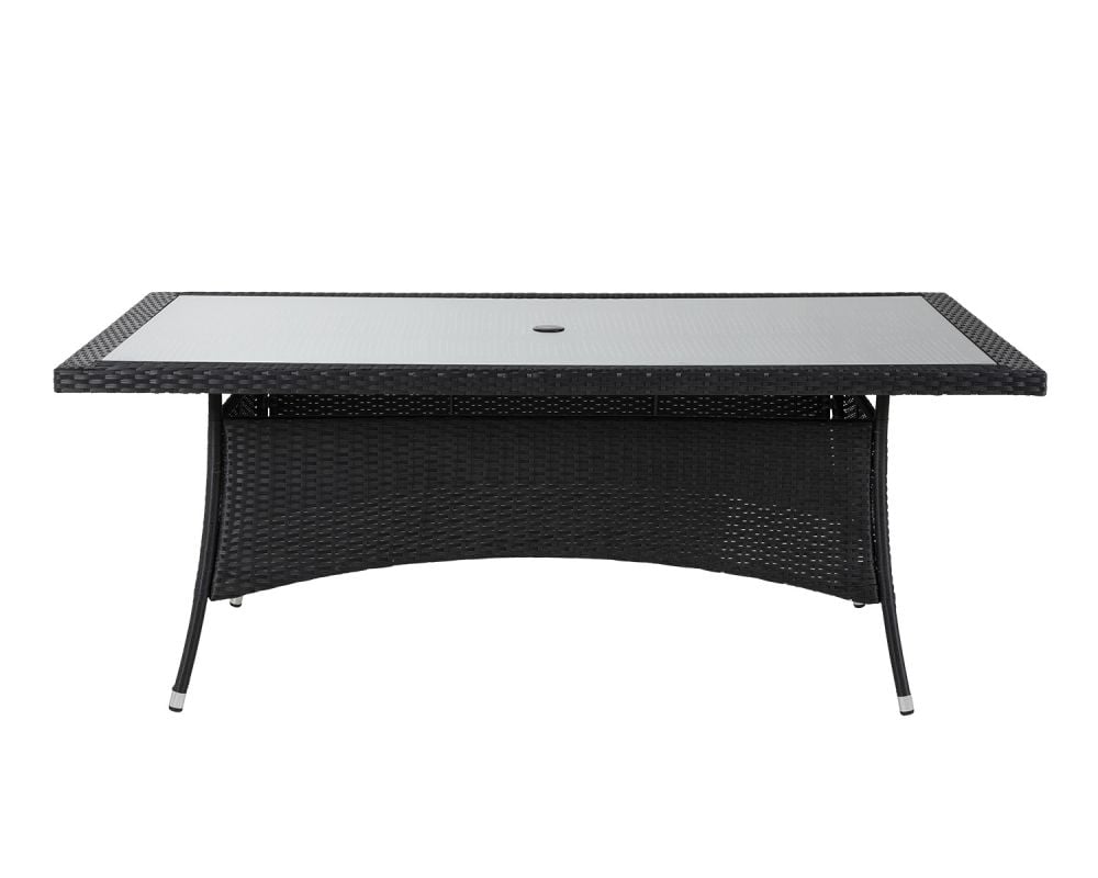 Black rattan table only hotsell