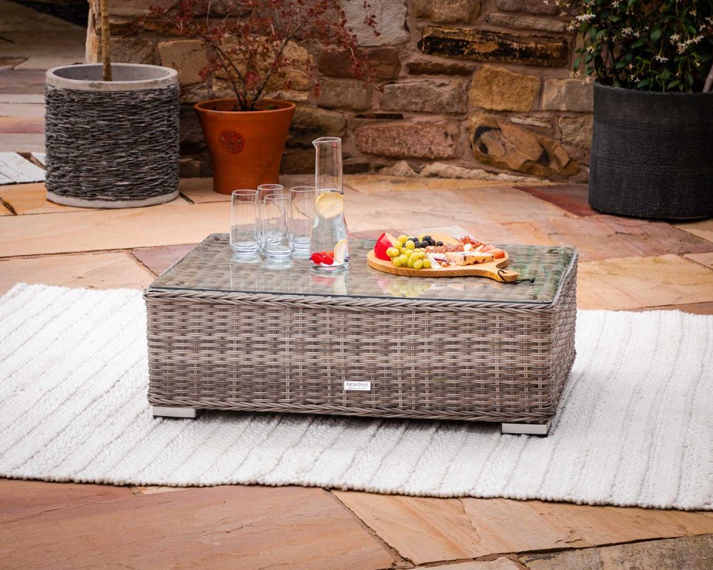 Outdoor grey store coffee table