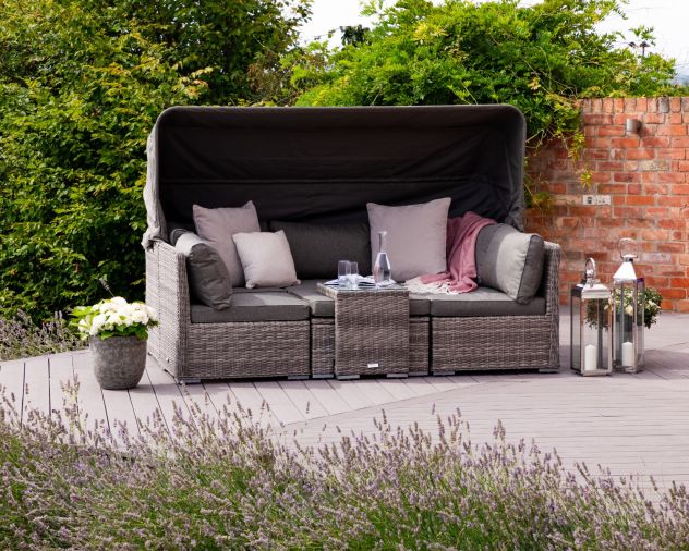 Cabana Multifunctional Rattan Garden Day Bed - Daybed Couch Sofa | Rattan | Rattan Direct