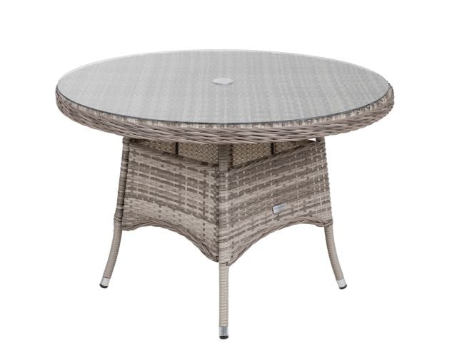 Small Round Dining Table in Grey | Rattan Direct