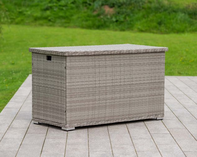 Outdoor Storage Box In Grey Rattan Direct, Rattan Patio Storage Box