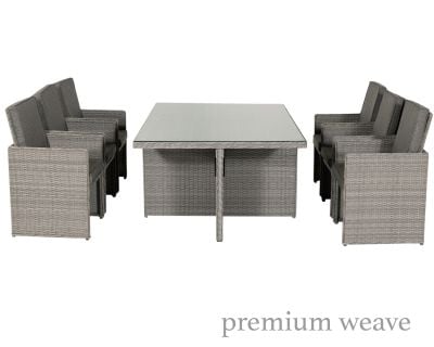 Barcelona 6 Seater Cube Set in Grey