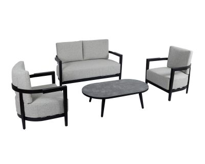 Alina Aluminium and Fabric 2 Seater Sofa Set