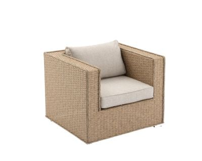 Ascot Rattan Garden Armchair in Willow