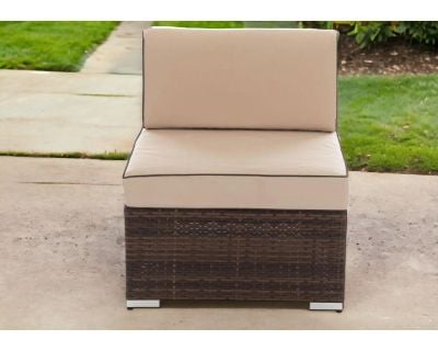 Florida Rattan Garden Mid Section in Chocolate Mix and Coffee Cream