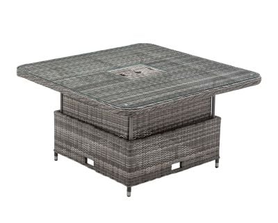 Square Dining Table With Drinks Cooler in Grey
