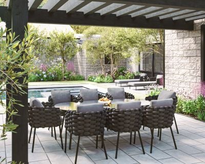 Selene Rope Weave 8 Seater Outdoor Dining Set
