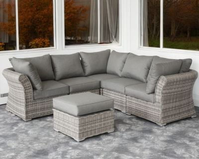 Lisbon 6 Piece Corner set in grey
