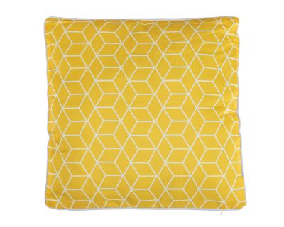 Premium Scatter Cushion in Geometric Yellow